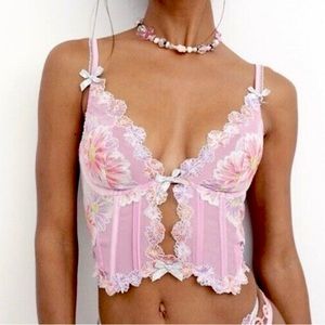 Pink love for lemons corset bra | XS |